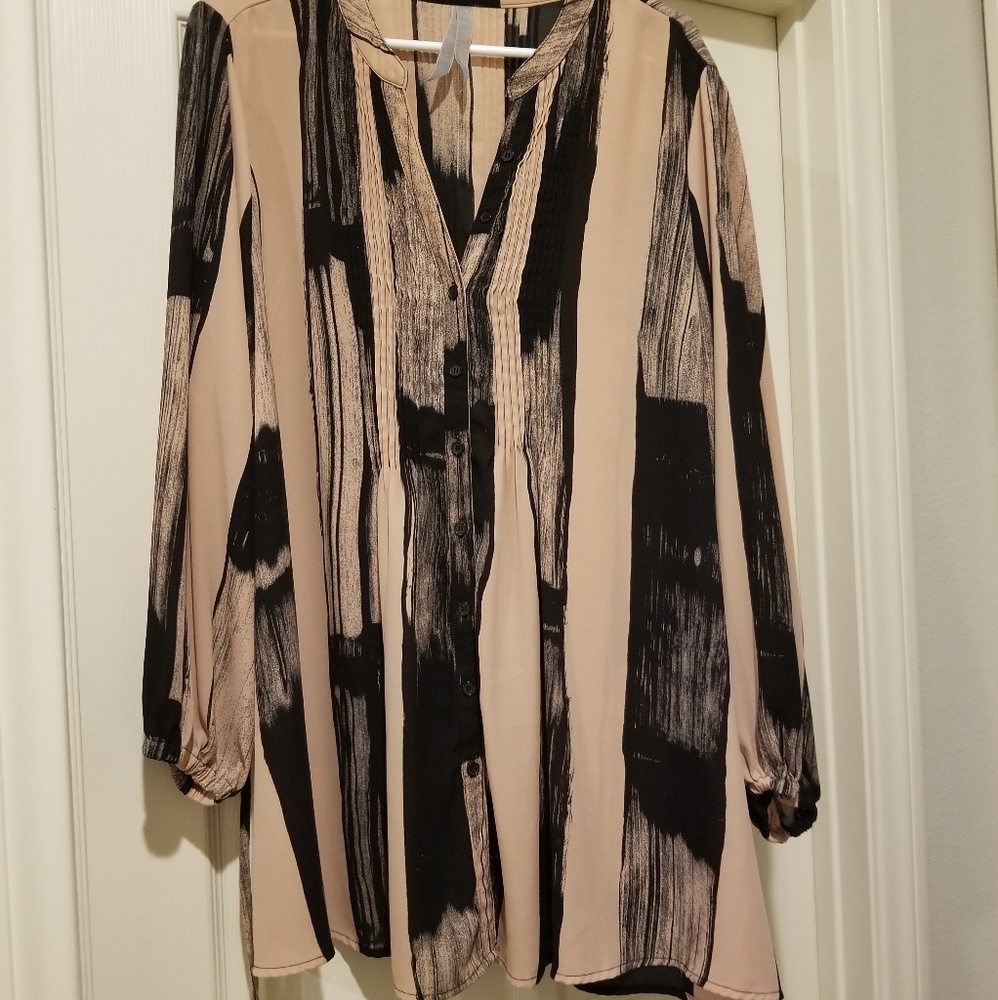 Seven7 for Melissa McCarthy Blush pink tunic